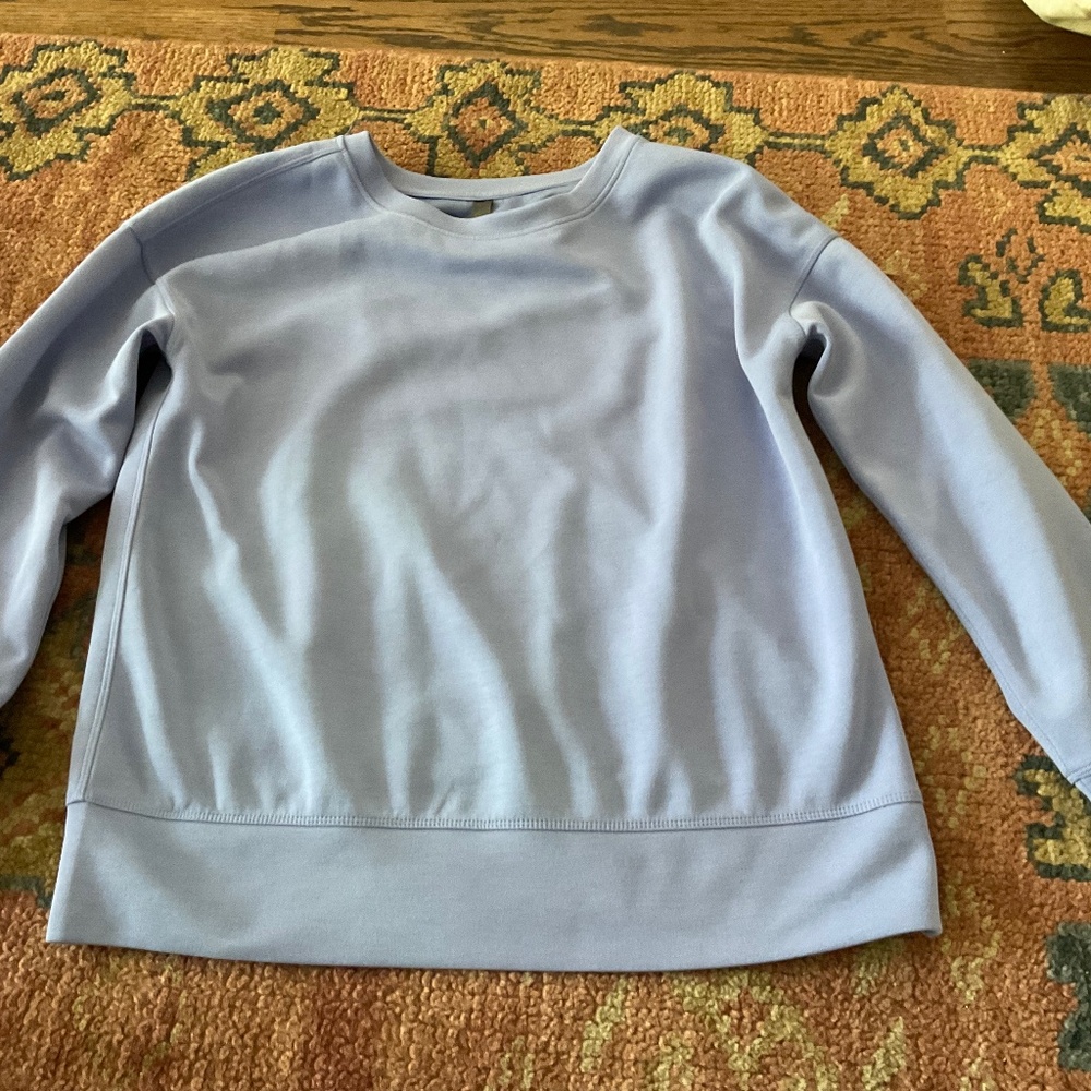 Women’s Mondetta scuba sweatshirt, size M, color is jacaranda (lilac color)